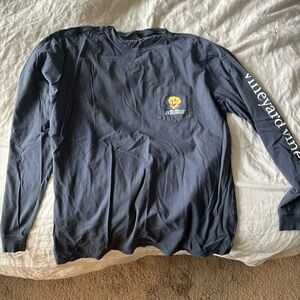 Vineyard Vines Men's Charcoal Long Sleeve Tee